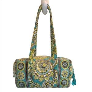 Lovely Vera Bradley turquoise and pistachio shoulder bag.
